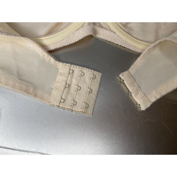 Vintage Bali Bra 40C Flower Unlined Mesh Boned Beige Peach Underwire Union - Picture 3 of 6